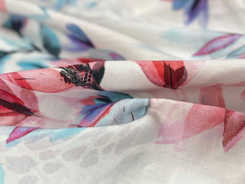 Tessuto in misto Lino con fantasia per Abbigliamento, misto lino fancy di qualità - immagine 2