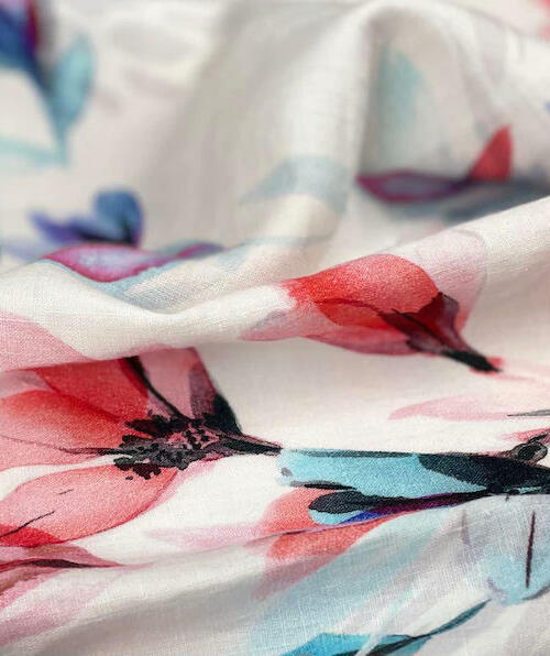 Tessuto in misto Lino con fantasia per Abbigliamento, misto lino fancy di qualità