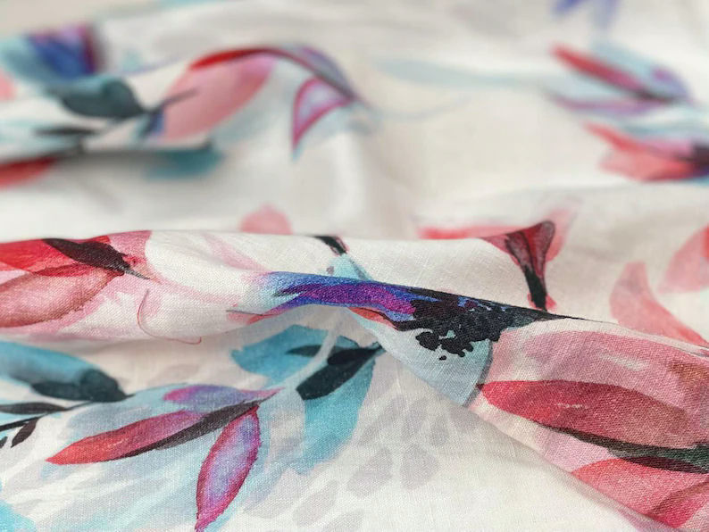 Tessuto in misto Lino con fantasia per Abbigliamento, misto lino fancy di qualità - immagine 3